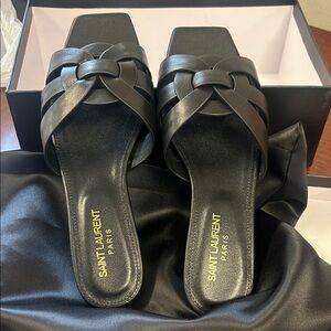 Black Leather Sandals